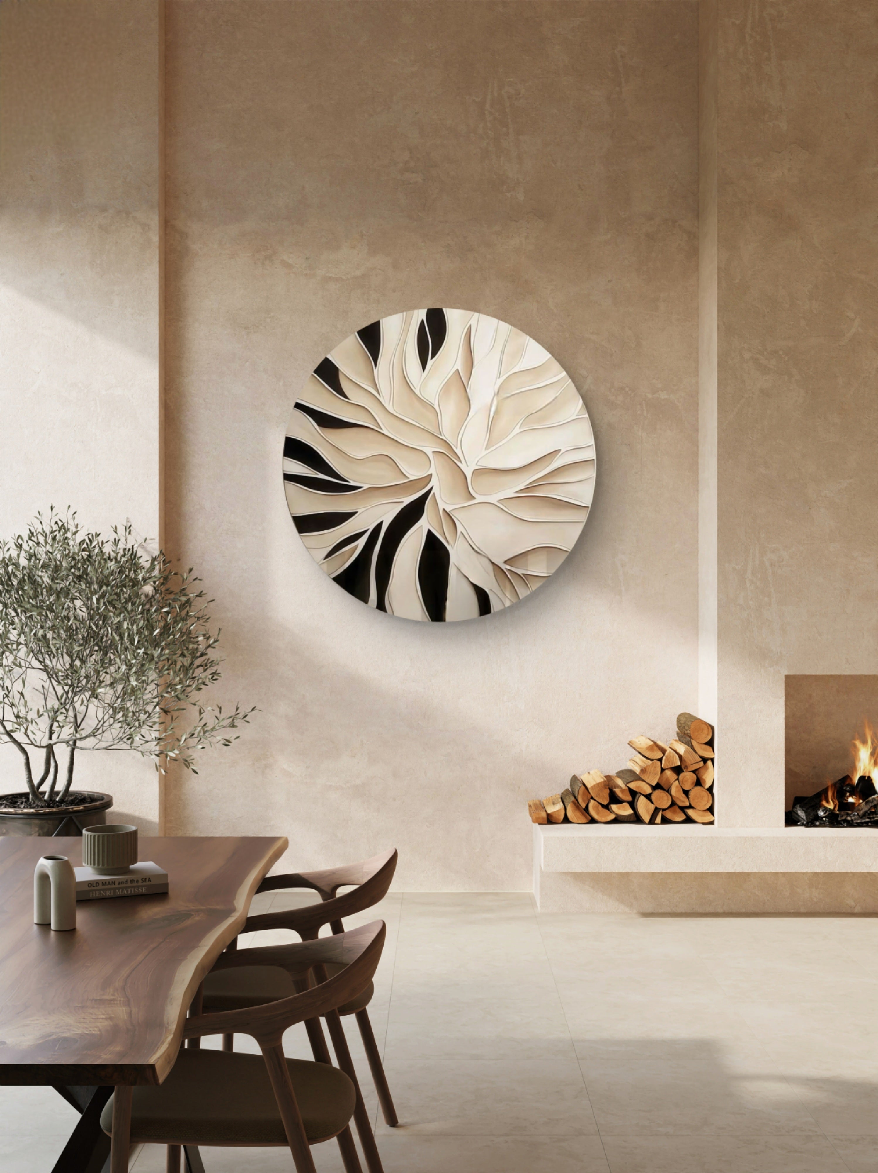 Wall Panels round shape, sculptural art