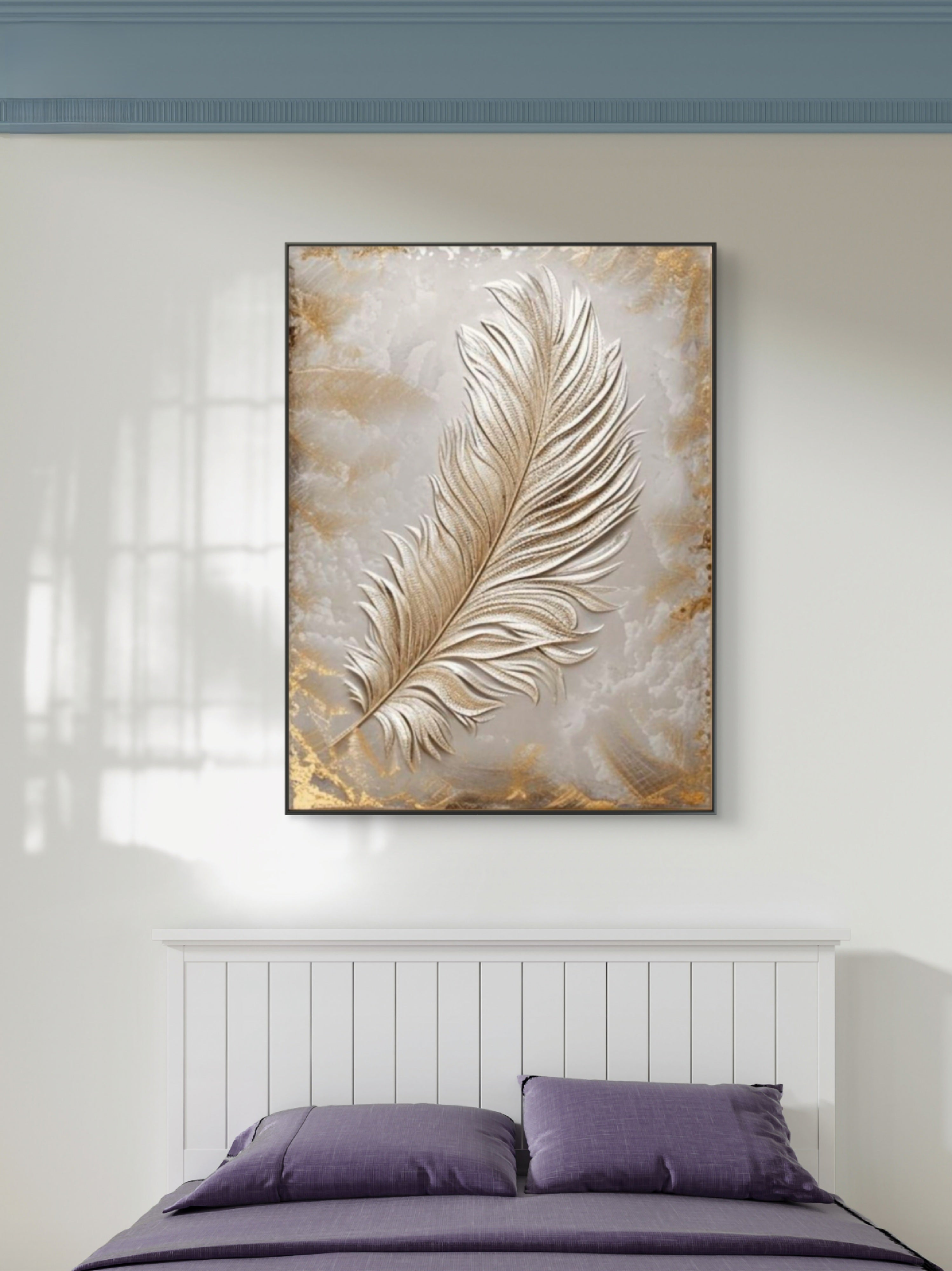 Feather Wall Painting, 3d sculptural painting