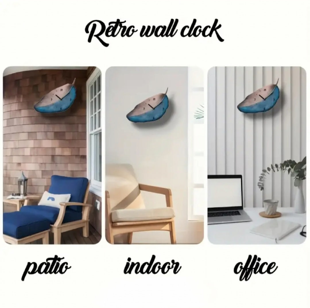 Feather Wall Clock, Modern Style Clocks