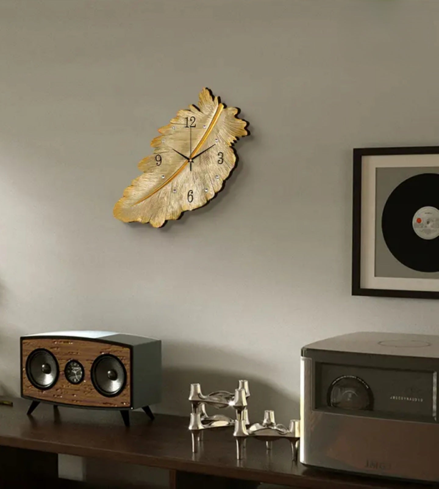 Modern Feather Wall Clock