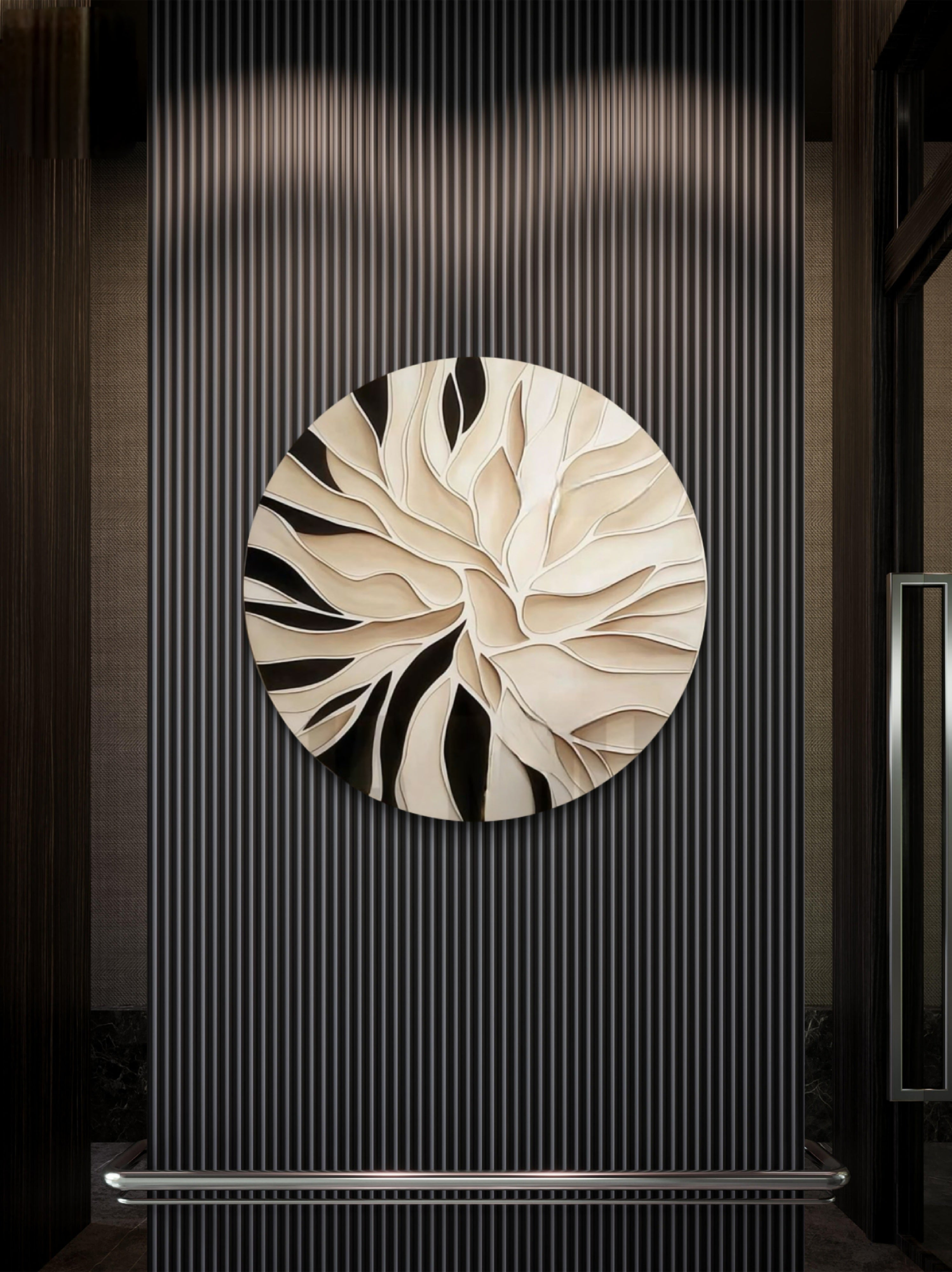 Wall Panels round shape, sculptural art