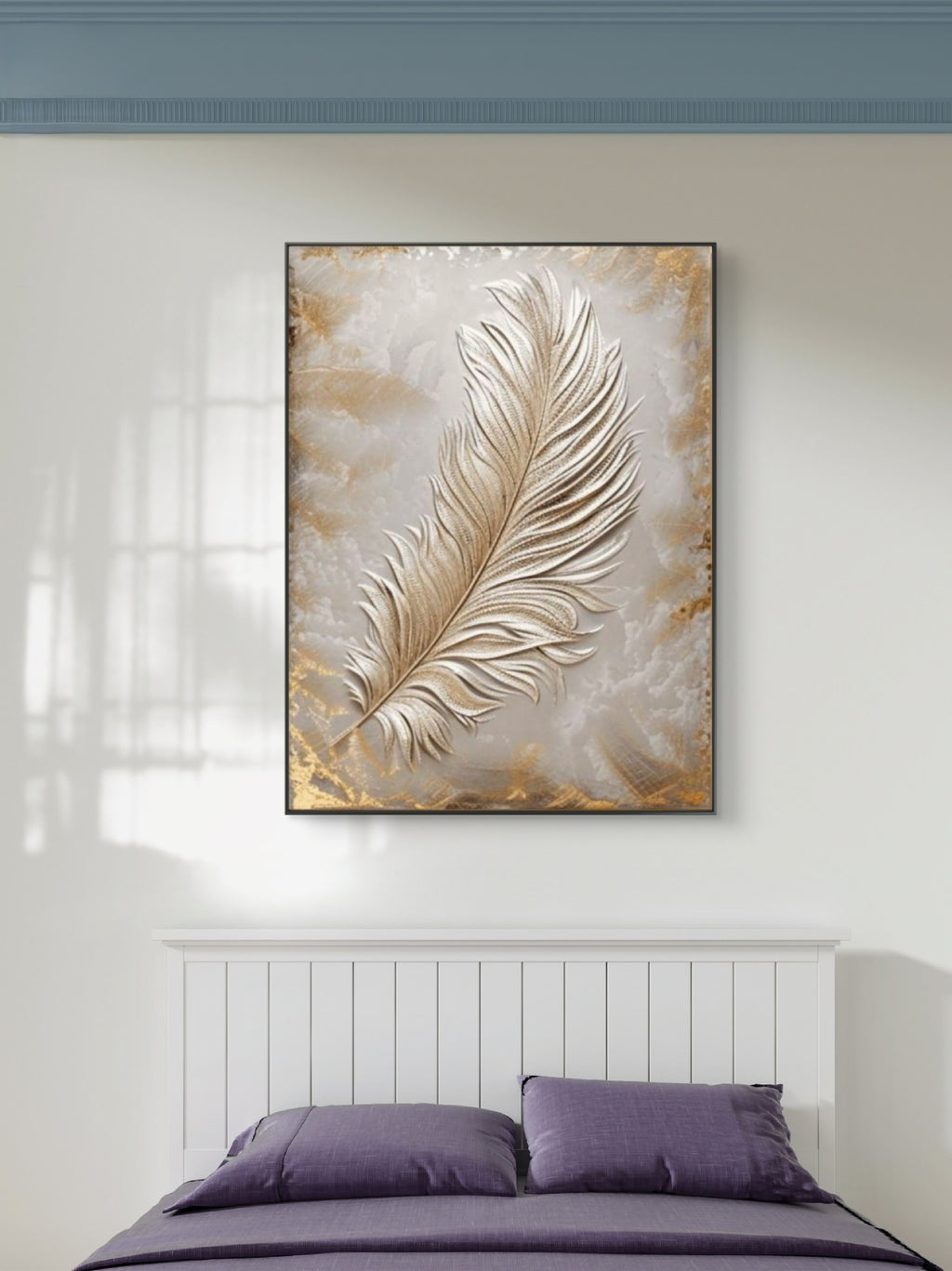 Feather Wall Painting, 3d sculptural painting
