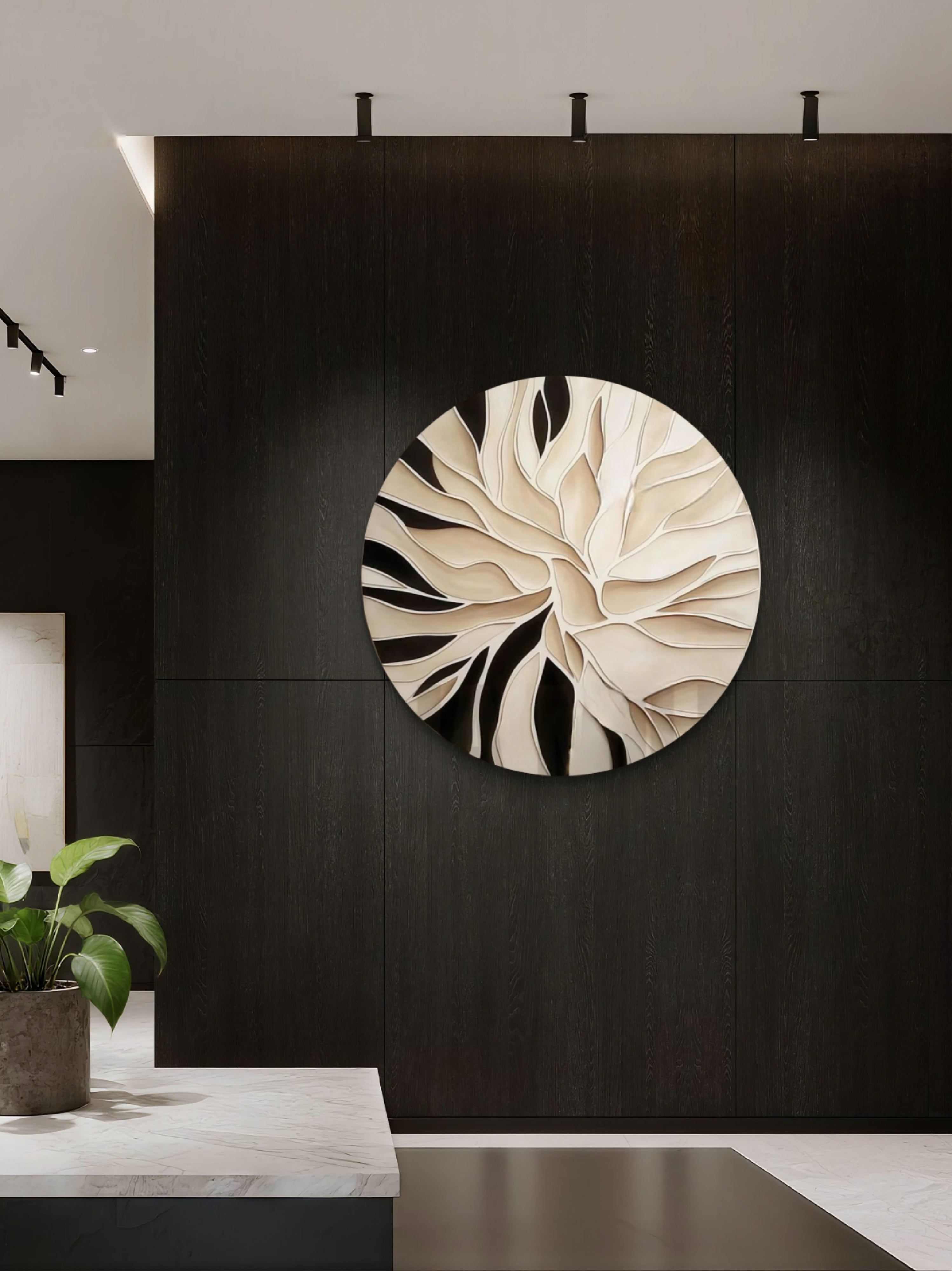 Wall Panels round shape, sculptural art