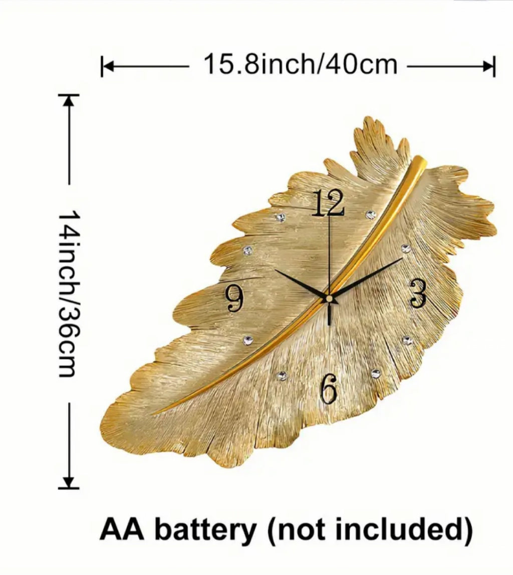 Modern Feather Wall Clock