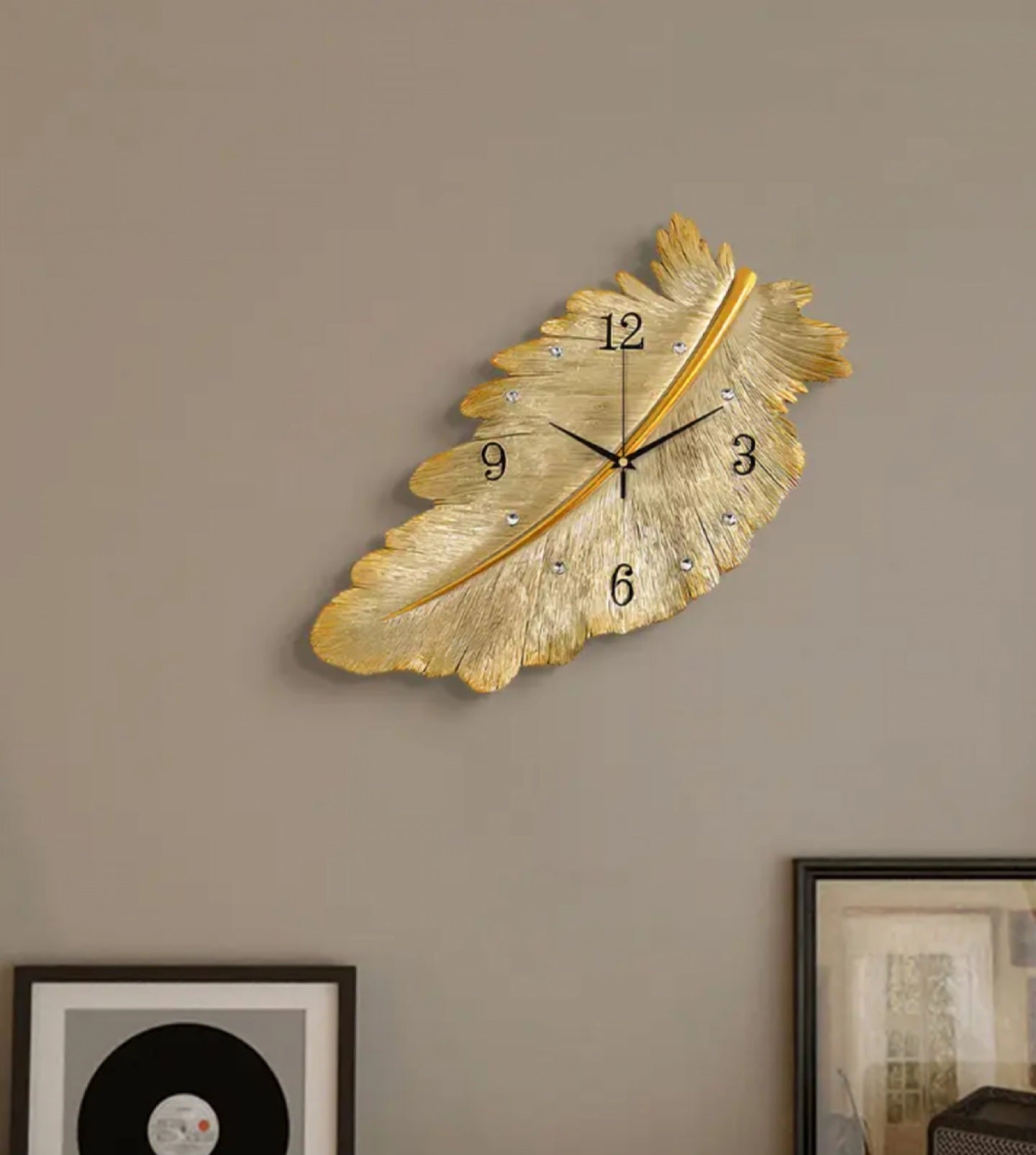 Modern Feather Wall Clock