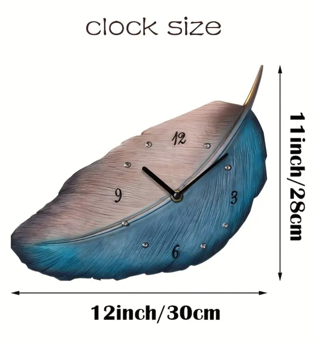 Feather Wall Clock, Modern Style Clocks
